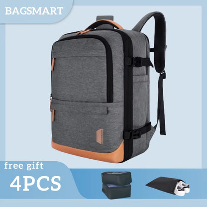 4Pcs 40L Travel Cabin Backpack  17.3'' Laptop Backpack Airline Carry on Luggage Backpack Suitcase with Packing Cubes