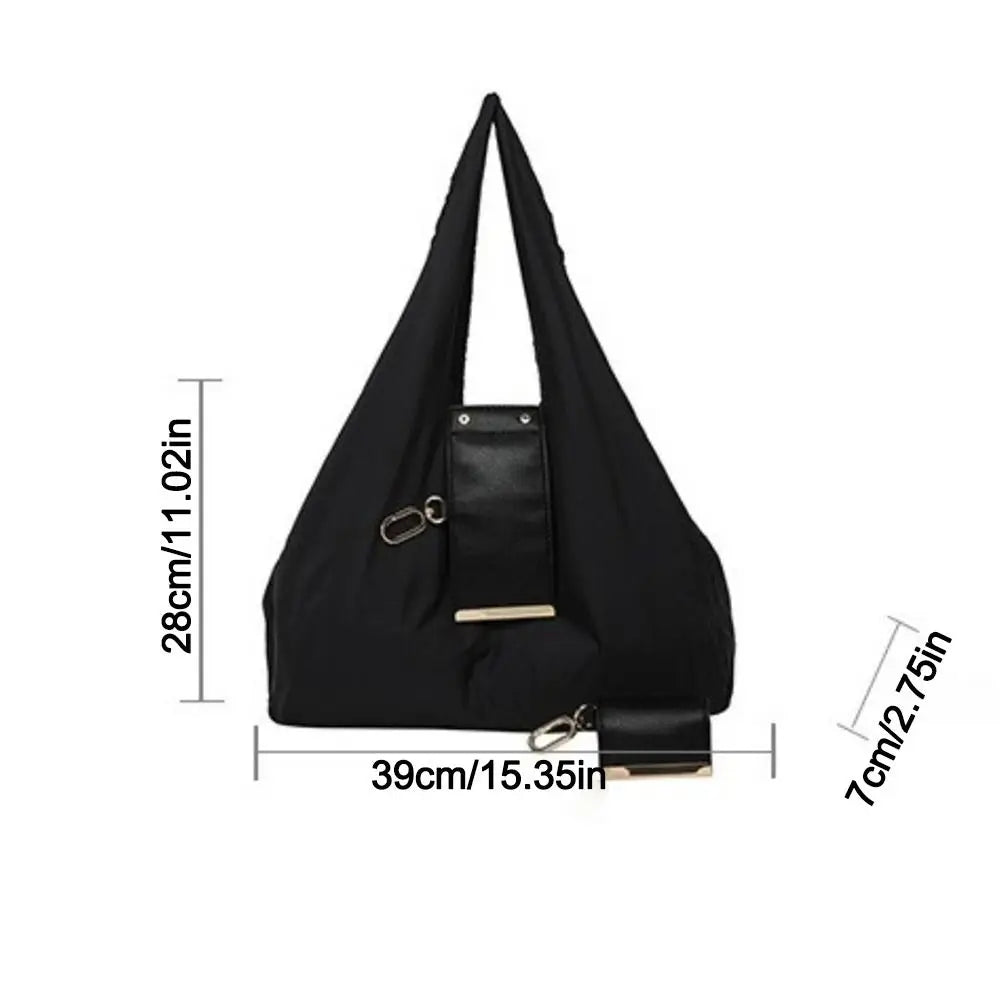 Mini Keychain Tote Bag Foldable with Key Ring Supermarket Eco-Friendly Bag Large Capacity Reusable Shopping Bag