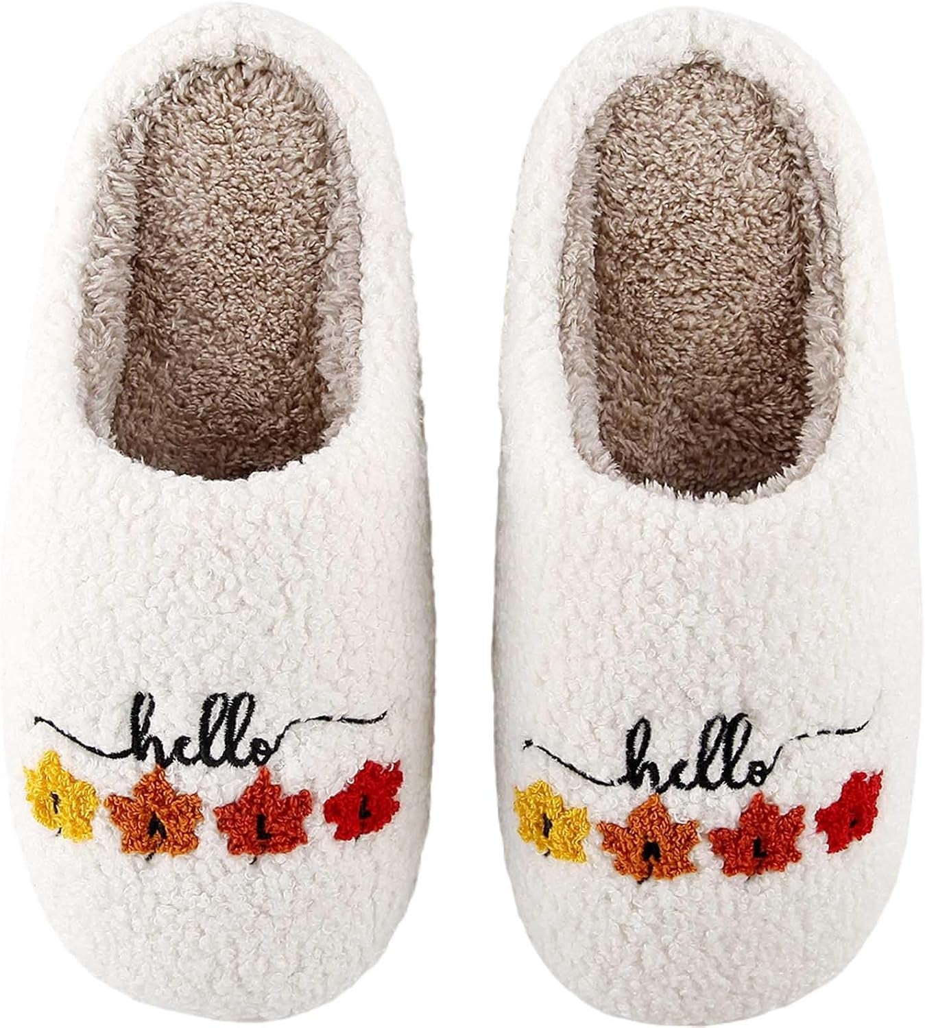 Womens Mens Slippers Retro Memory Foam Cute Cartoon Plush Fluffy Warm Fur Lined Slippers Indoor House Home Winter Shoes
