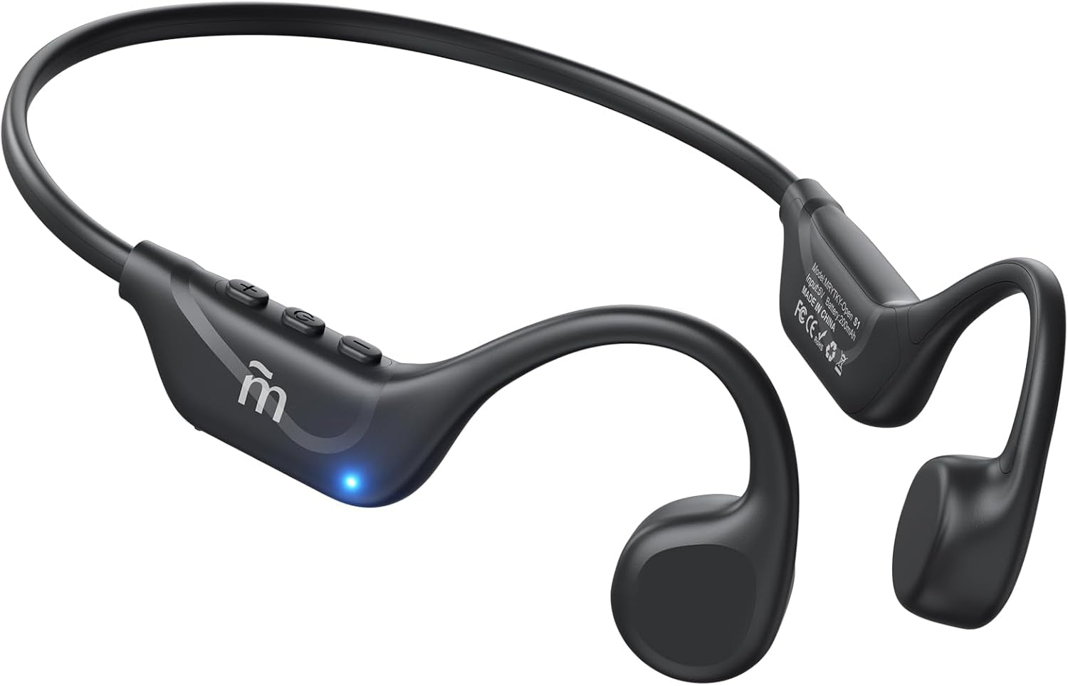 Bone Conduction Headphones,Open Ear Headphones Bluetooth5.4 with Mic,Wireless Headphones 10H Playtime, Waterproof Sport Headphone Suitable for Running,Cycling, Outdoor Sports Black