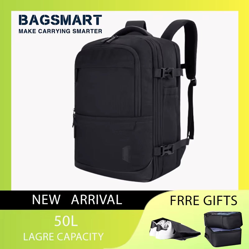 4Pcs 40L Travel Cabin Backpack  17.3'' Laptop Backpack Airline Carry on Luggage Backpack Suitcase with Packing Cubes
