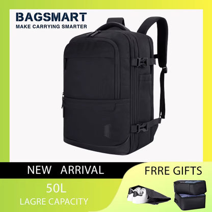 4Pcs 40L Travel Cabin Backpack  17.3'' Laptop Backpack Airline Carry on Luggage Backpack Suitcase with Packing Cubes
