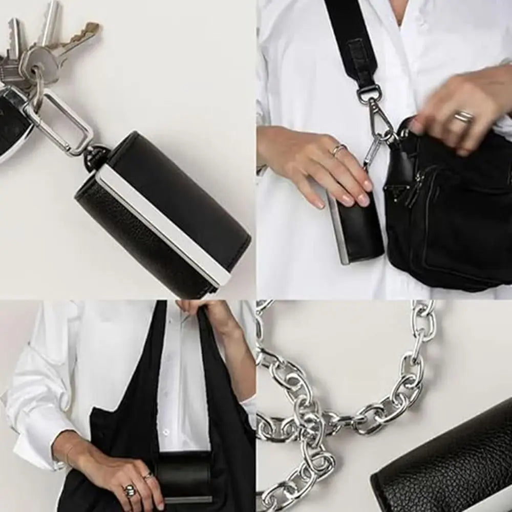 Mini Keychain Tote Bag Foldable with Key Ring Supermarket Eco-Friendly Bag Large Capacity Reusable Shopping Bag