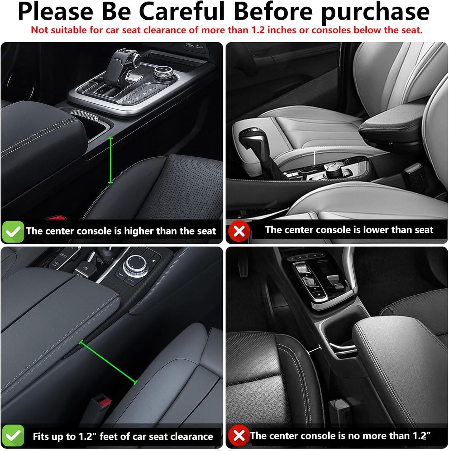 Leather Car Seat Gap Filler Organizer – Cup Holder 2-Pack