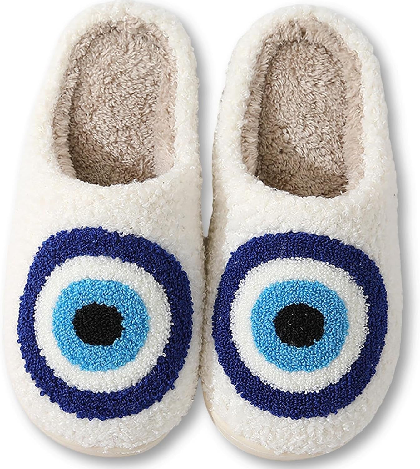 Womens Mens Slippers Retro Memory Foam Cute Cartoon Plush Fluffy Warm Fur Lined Slippers Indoor House Home Winter Shoes
