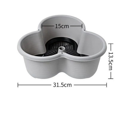 New Vertical Tower Stackable Flowerpot Plastic with Movable Casters Flower Pot Multi-Layer Strawberry Planter Tower Home Garden