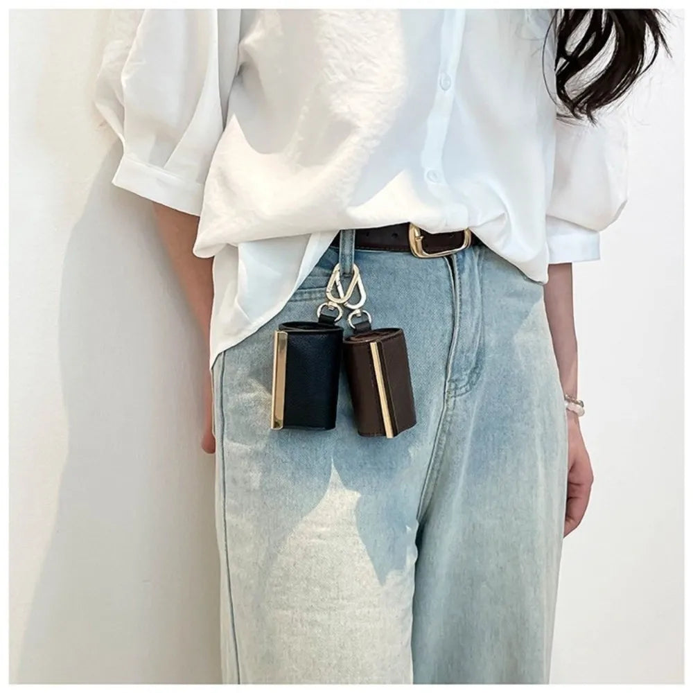Mini Keychain Tote Bag Foldable with Key Ring Supermarket Eco-Friendly Bag Large Capacity Reusable Shopping Bag