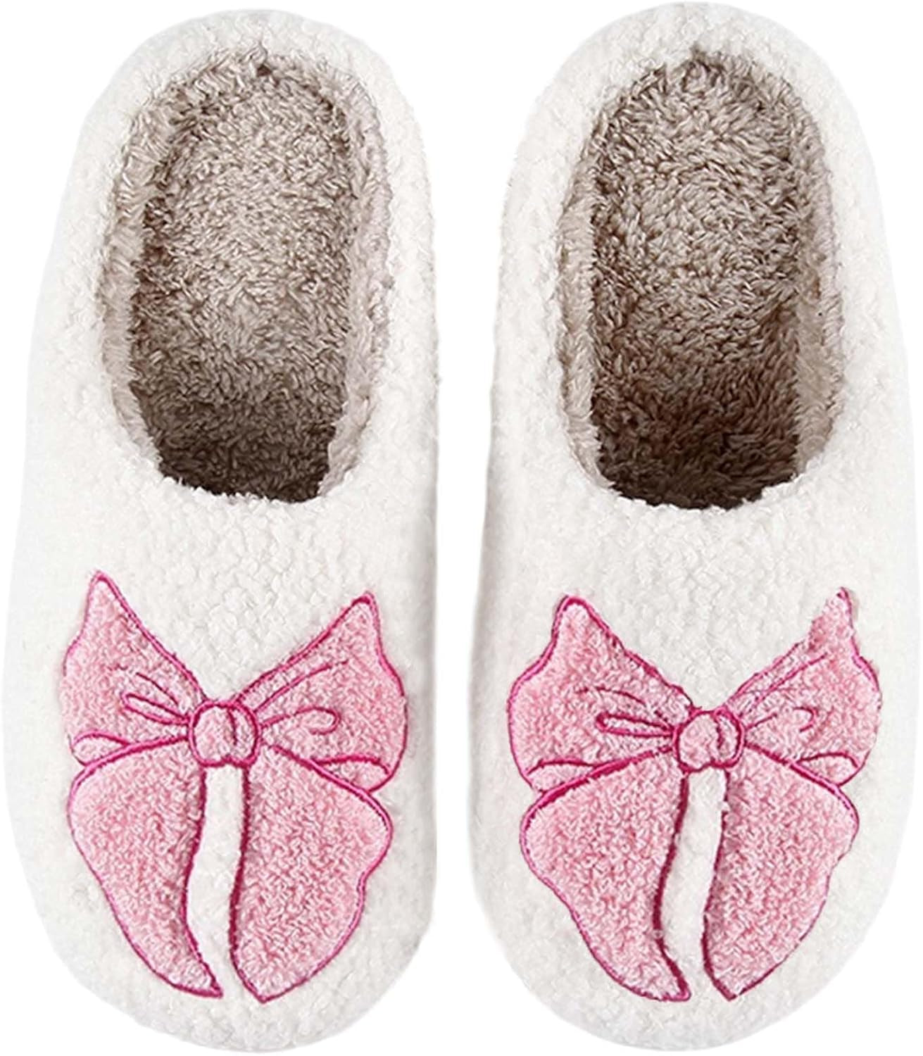 Womens Mens Slippers Retro Memory Foam Cute Cartoon Plush Fluffy Warm Fur Lined Slippers Indoor House Home Winter Shoes