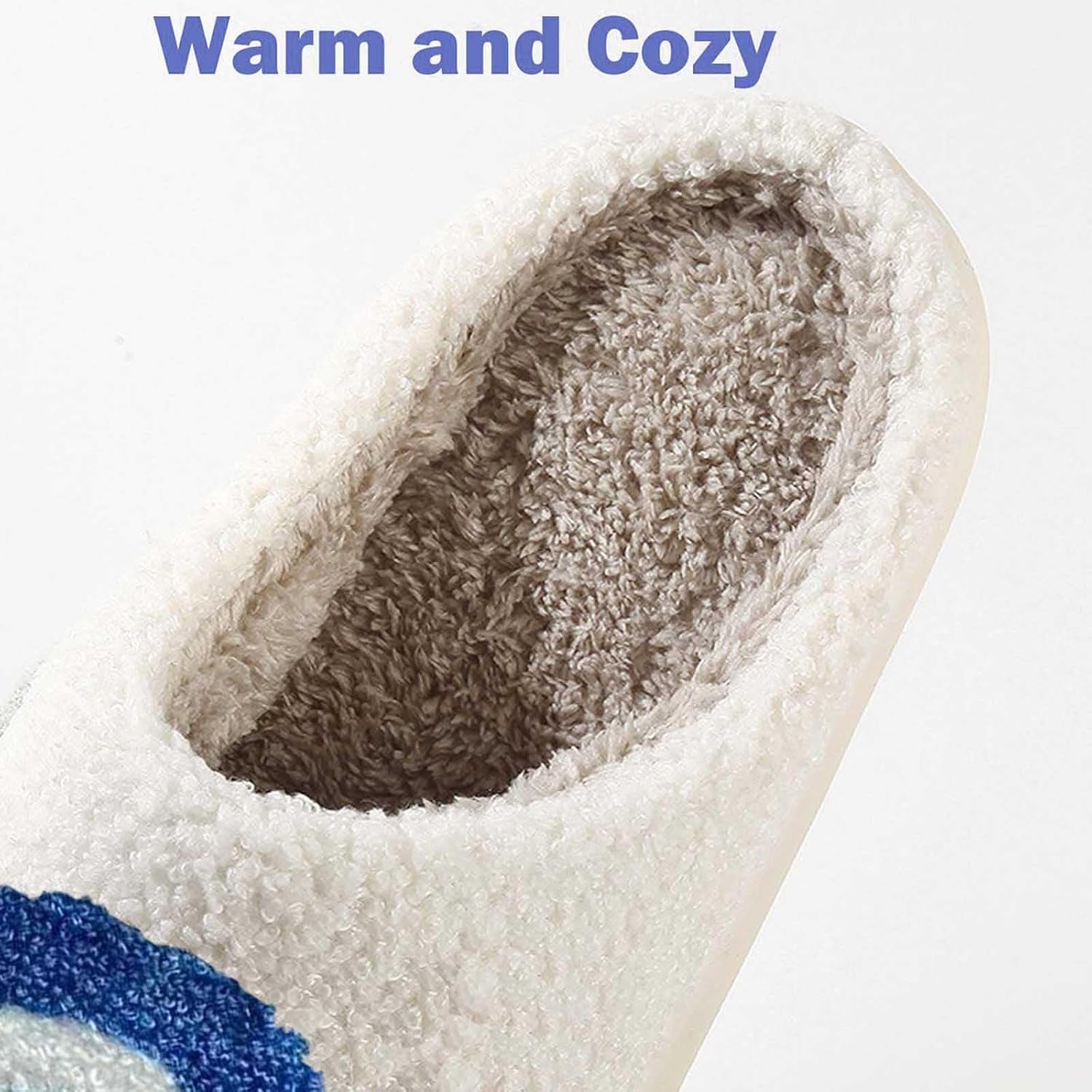 Womens Mens Slippers Retro Memory Foam Cute Cartoon Plush Fluffy Warm Fur Lined Slippers Indoor House Home Winter Shoes