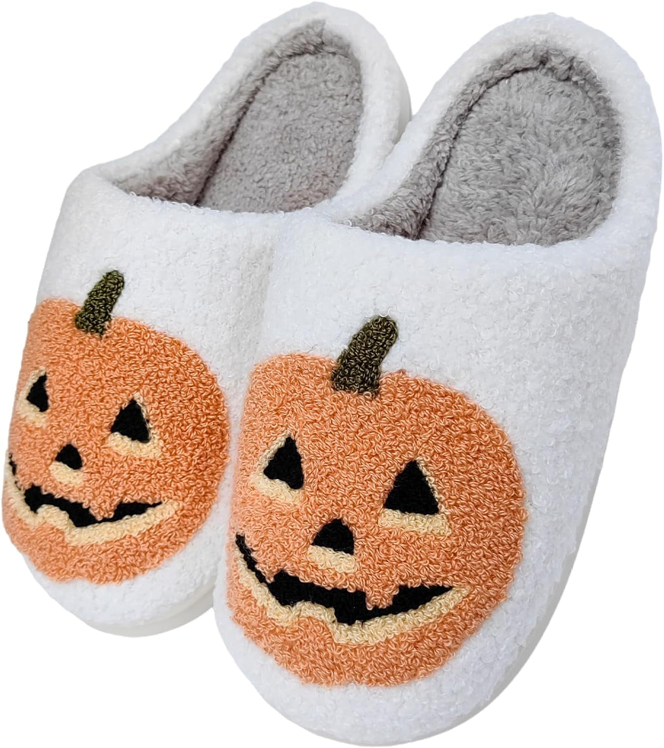 Womens Mens Slippers Retro Memory Foam Cute Cartoon Plush Fluffy Warm Fur Lined Slippers Indoor House Home Winter Shoes